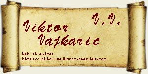 Viktor Vajkarić vizit kartica